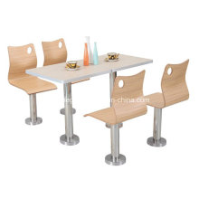 Mesa de jantar de madeira de mobiliário conjunto (FOH-BC04)
